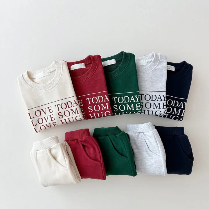 Inkwarm Set – Baby Letter Sweatshirt & Pants