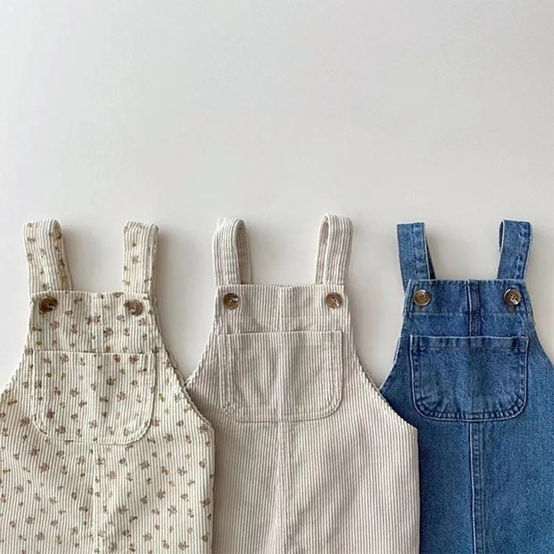 TinyDune Overalls – Soft Denim Baby Pants