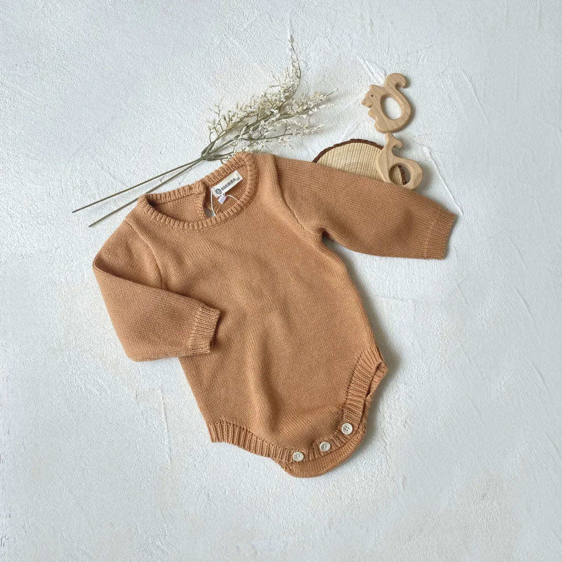 SnugBerry Knit Romper – Soft Baby Sweater Jumpsuit