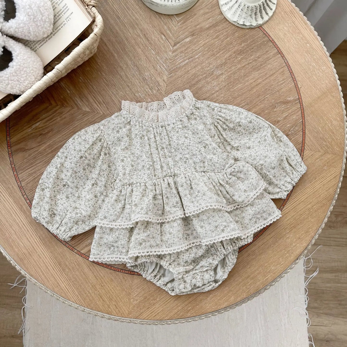 PetalNest Romper – Floral Cotton Baby Jumpsuit