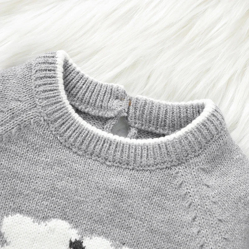 SheepTale Knitwear – Cozy Striped Infant Outfit Set