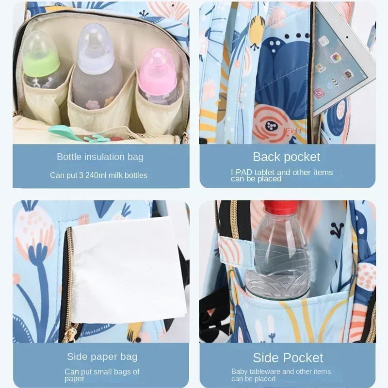 MomPrint Pack – Stylish Multi-Function Diaper Backpack