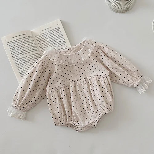 LullaMesh Romper – Soft Cotton & Mesh Baby Girl Jumpsuit