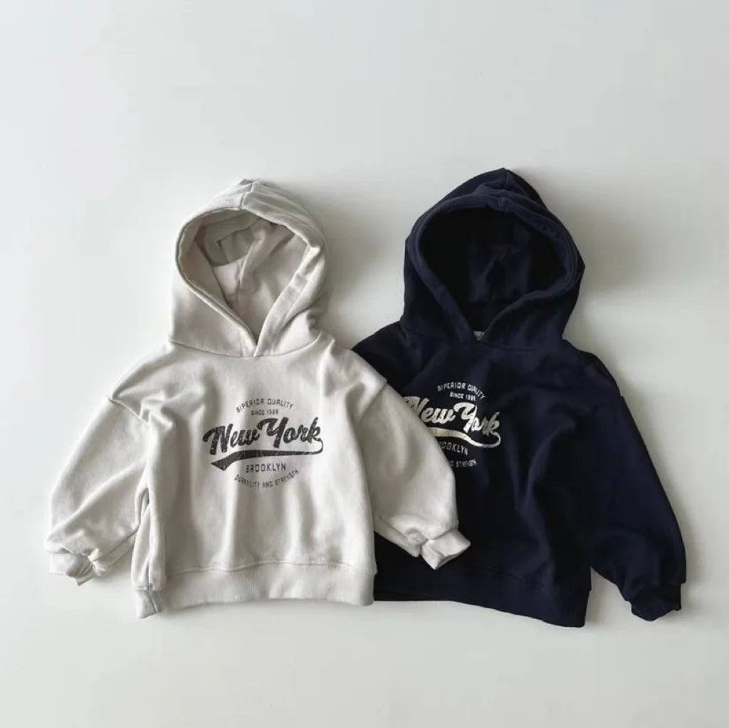 CozySprout Baby Hoodie – Letter Print Casual Sweatshirt