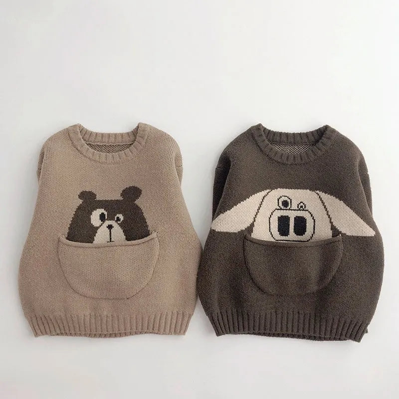 PandaPop Pullover – Cozy Cartoon Knit for Kids