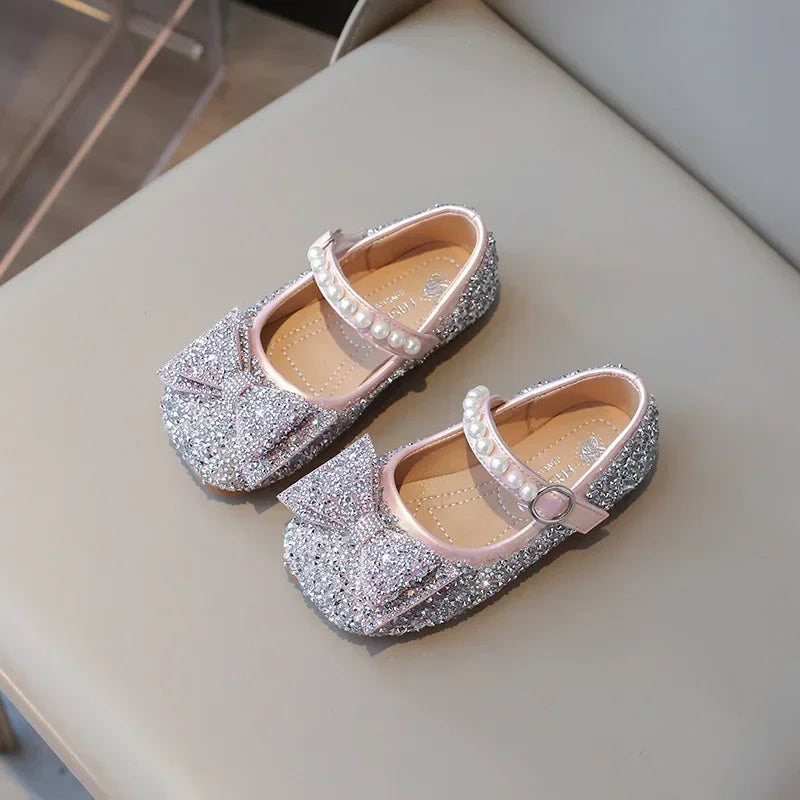 Spring Autumn Fashion Girls Princess Shoes Clogs Soft Soled for kids  Crystal Shoe New rhinestone size