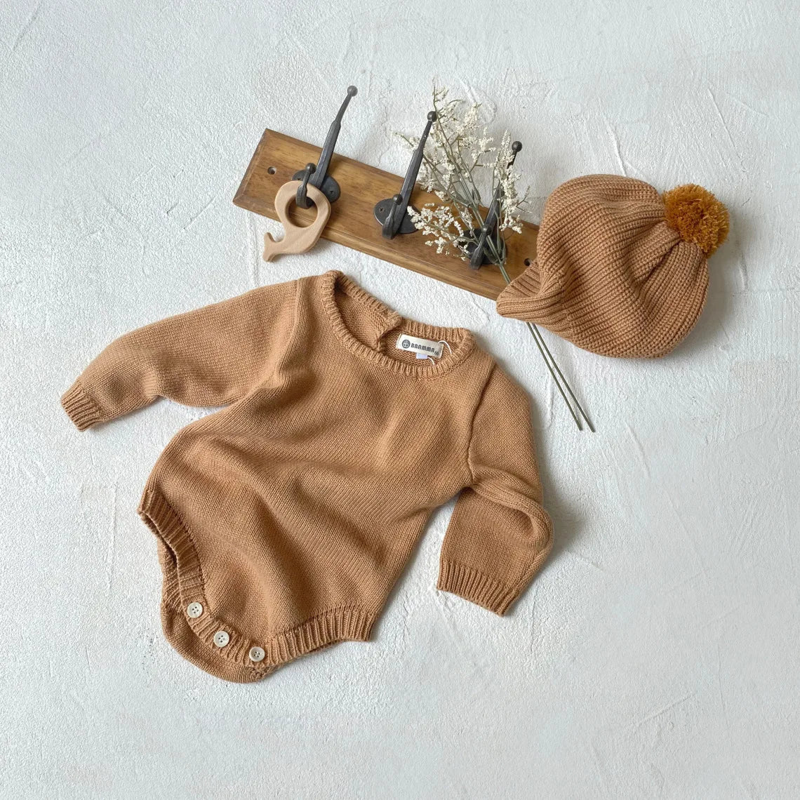 SnugBerry Knit Romper – Soft Baby Sweater Jumpsuit
