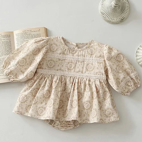 LullaMesh Romper – Soft Cotton & Mesh Baby Girl Jumpsuit