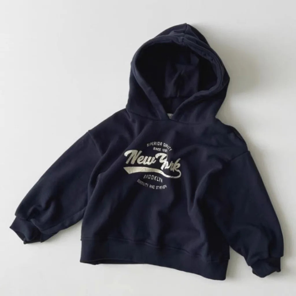 CozySprout Baby Hoodie – Letter Print Casual Sweatshirt