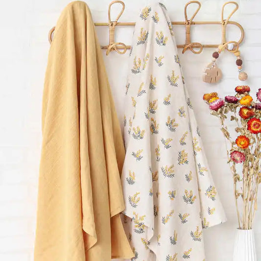 AcaciaBloom Swaddle – Organic Muslin Wrap Set for Newborns