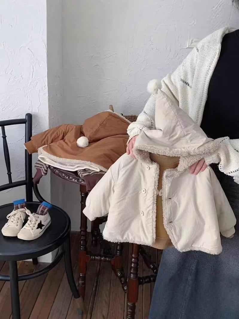 FluffHug – Cozy Lamb Wool Coat for Boys & Girls