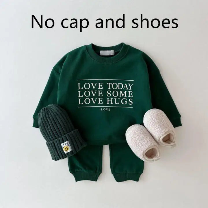 Inkwarm Set – Baby Letter Sweatshirt & Pants