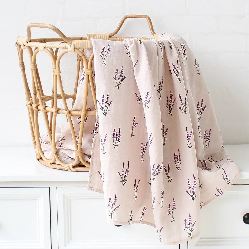 AcaciaBloom Swaddle – Organic Muslin Wrap Set for Newborns