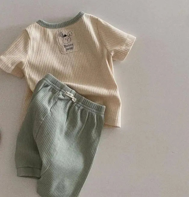 BunniFit – 2pc Ribbed Tee & Shorts Set