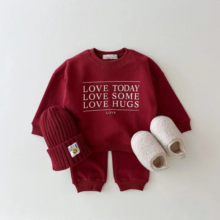 Inkwarm Set – Baby Letter Sweatshirt & Pants