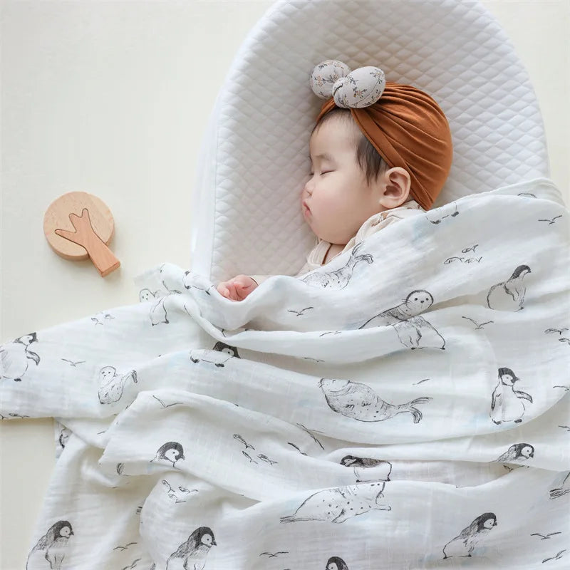 BambooNest Swaddle – Soft Muslin Baby Blanket