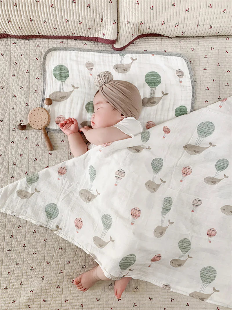 BambooNest Swaddle – Soft Muslin Baby Blanket