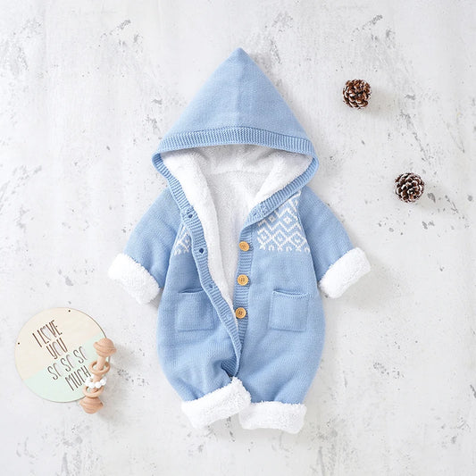 CozyNest – Winter Knit Onesie for Newborns