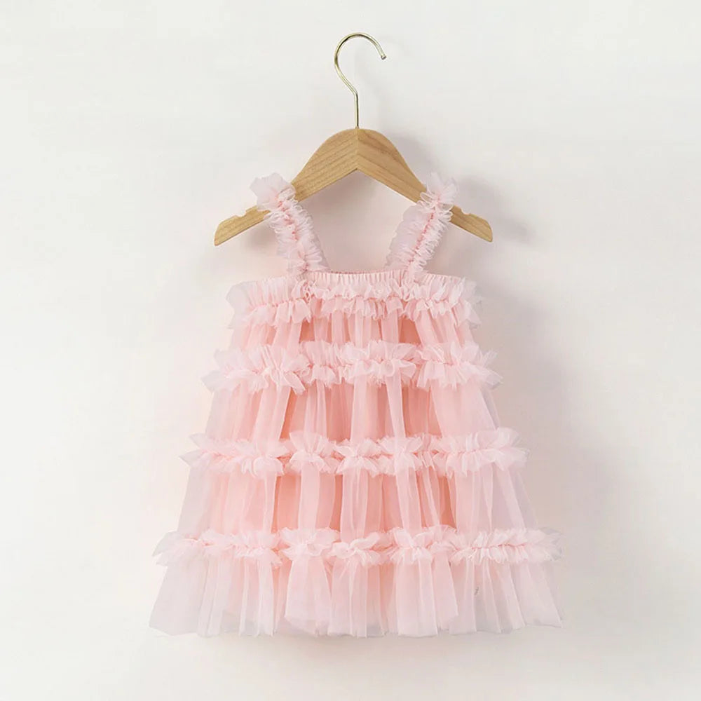 TulleMint Frock – Ruched Sleeveless Tutu Dress