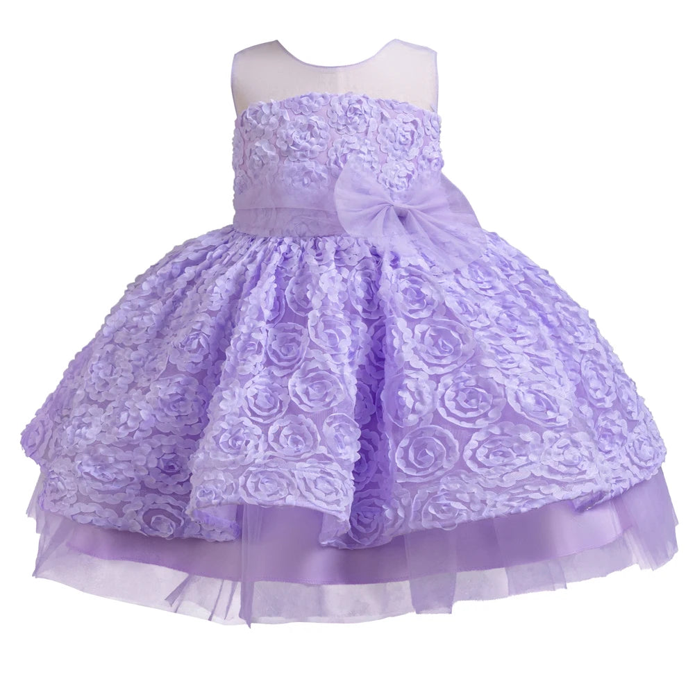 Girls Party Dress Sleeveless Princess Birthday Puffy Dresses for Kids Children Tutu Wedding