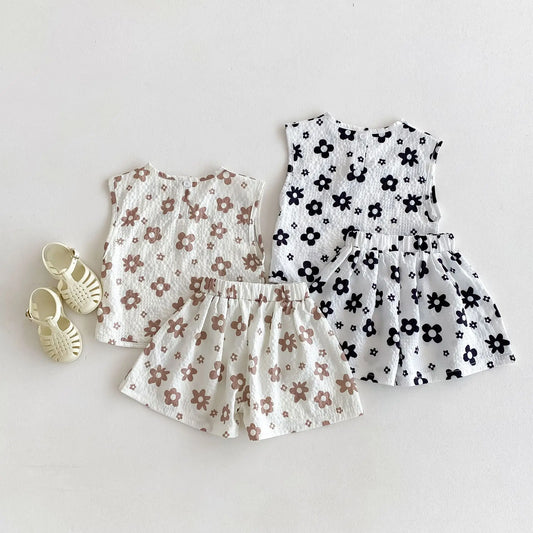 PetalPop – 2pc Sleeveless Floral Set for Girls