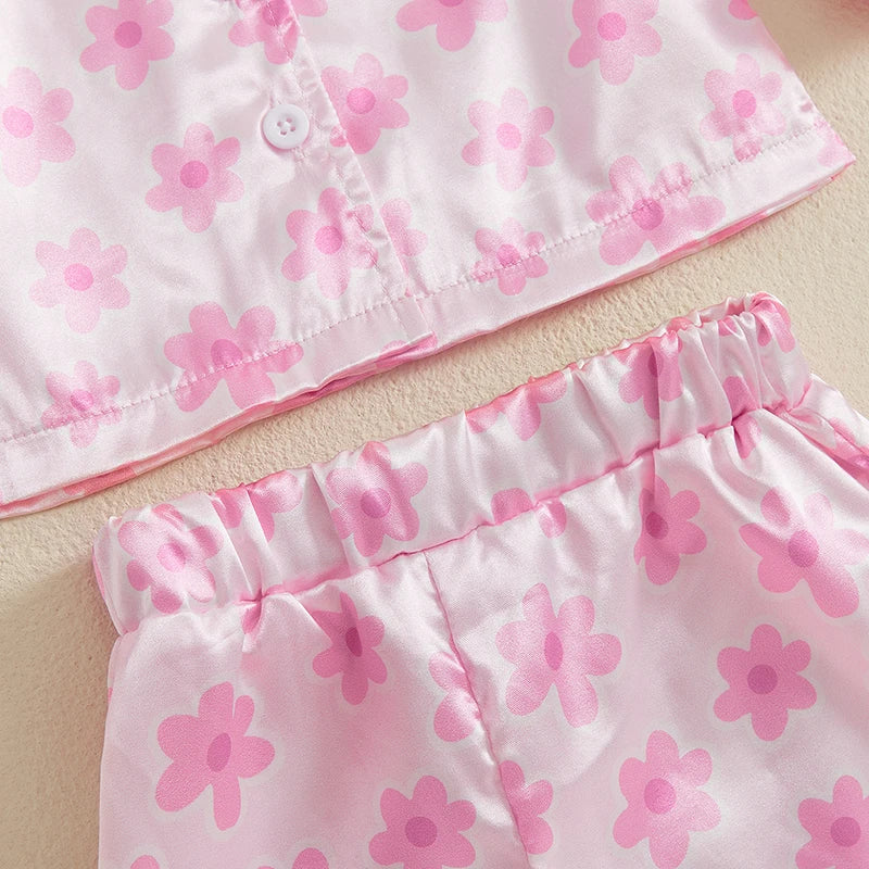 Lovella – Floral Plush Pajamas for Girls