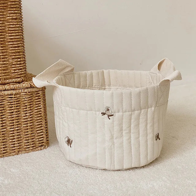 CubbieCart – Bear Embroidered Diaper Caddy & Maternity Organizer
