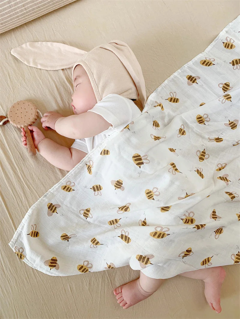 BambooNest Swaddle – Soft Muslin Baby Blanket