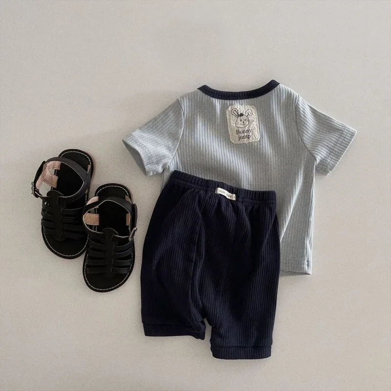 BunniFit – 2pc Ribbed Tee & Shorts Set