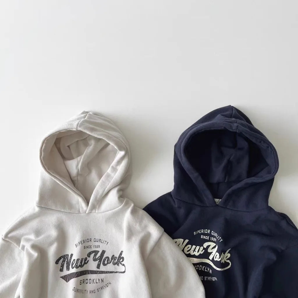 CozySprout Baby Hoodie – Letter Print Casual Sweatshirt