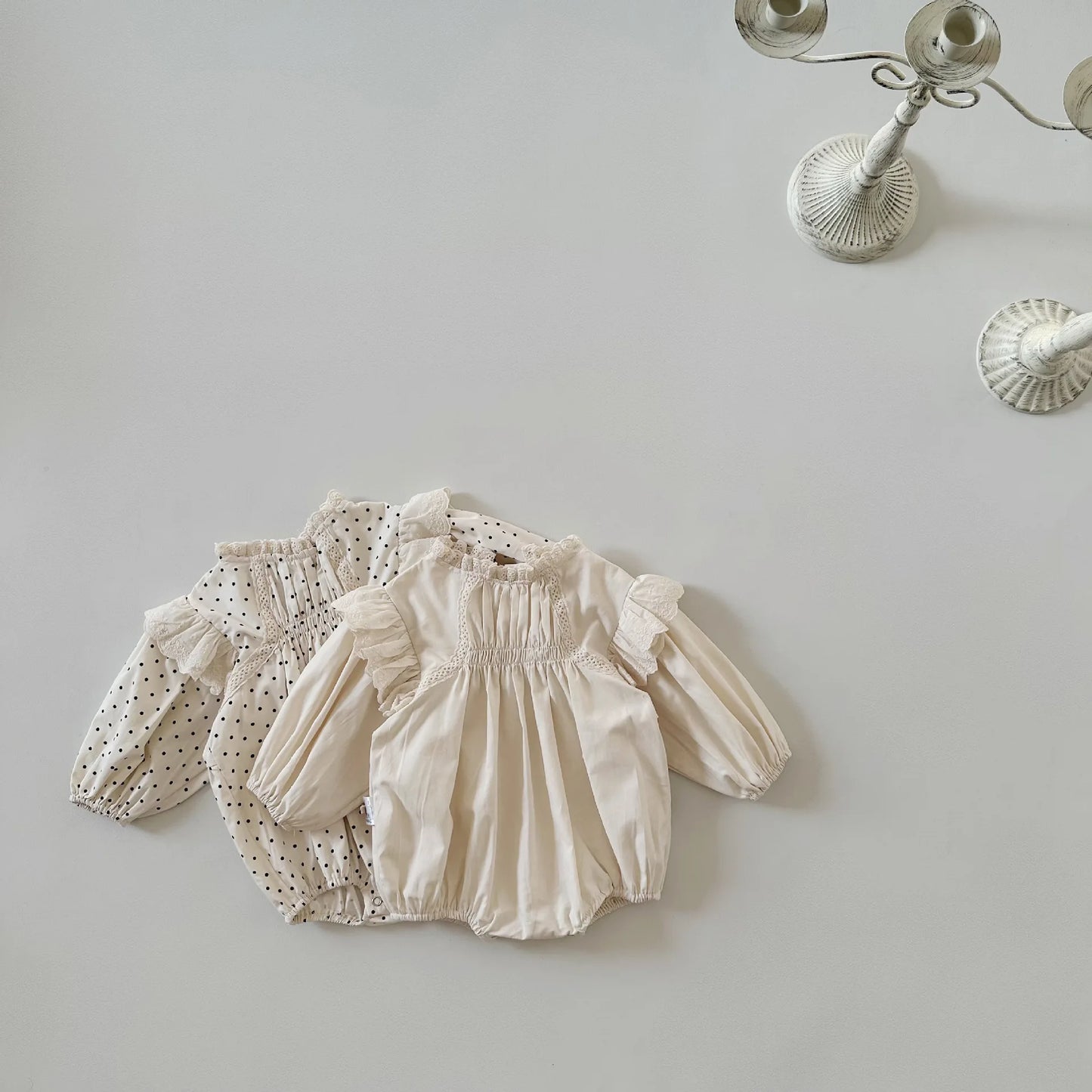 Ruffbelle Romper – Lace Ruffle Baby Bodysuit