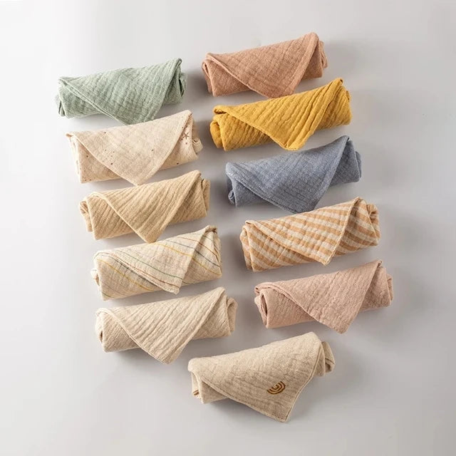 MushiCloud– 5pc Soft Gauze Baby Towel Set
