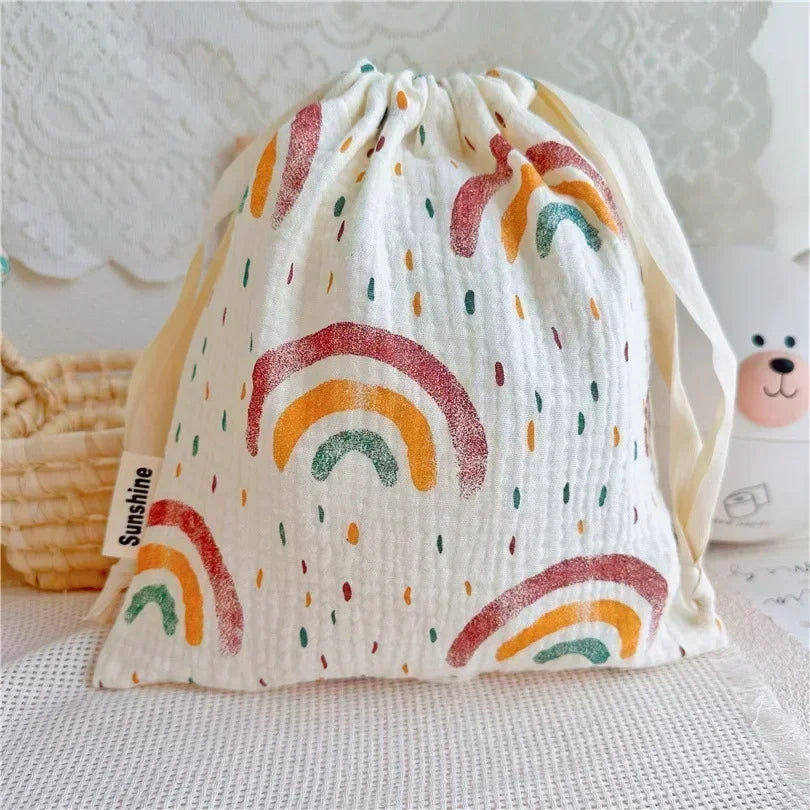 BloomNest – Floral Cotton Diaper Carry Bag