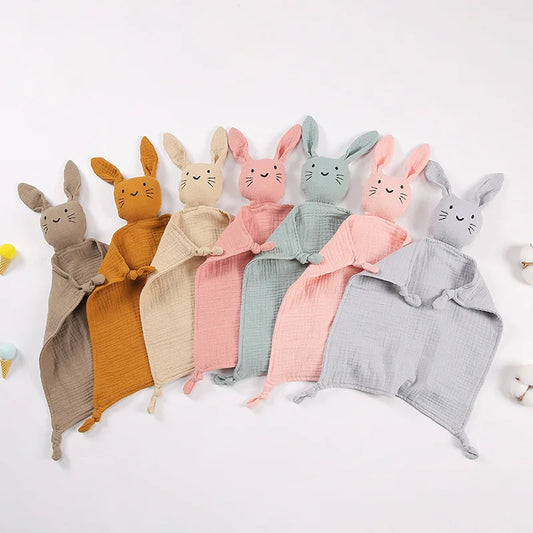 CuddleCot – Organic Bunny Muslin Lovey for Newborns