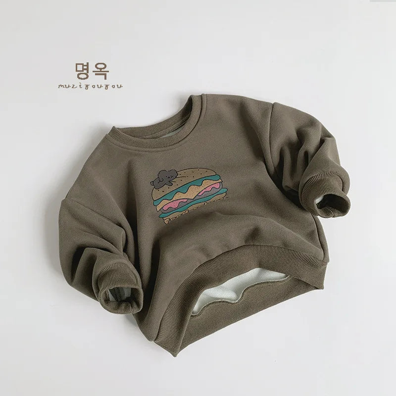 SnugPix Kids Cartoon Fleece Hoodie – Warm Cotton Outerwear