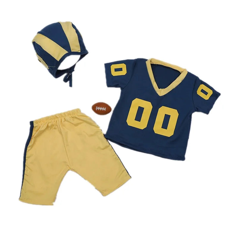 LilRugger Romper – Newborn Football Player Photo Outfit