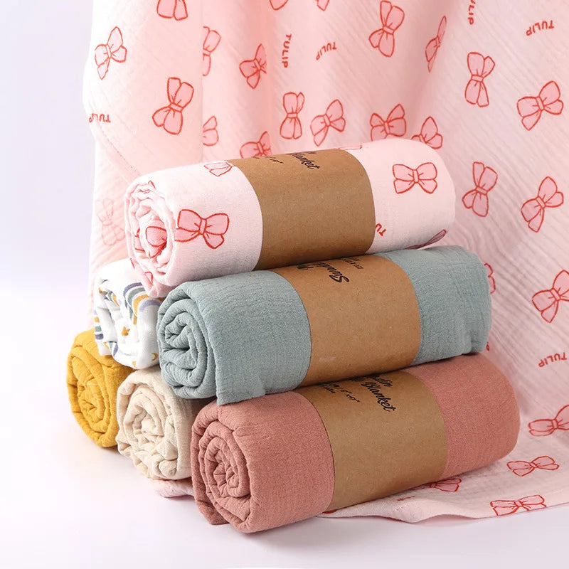 CozyCot Muslin Wrap – Soft Cotton Baby Blanket