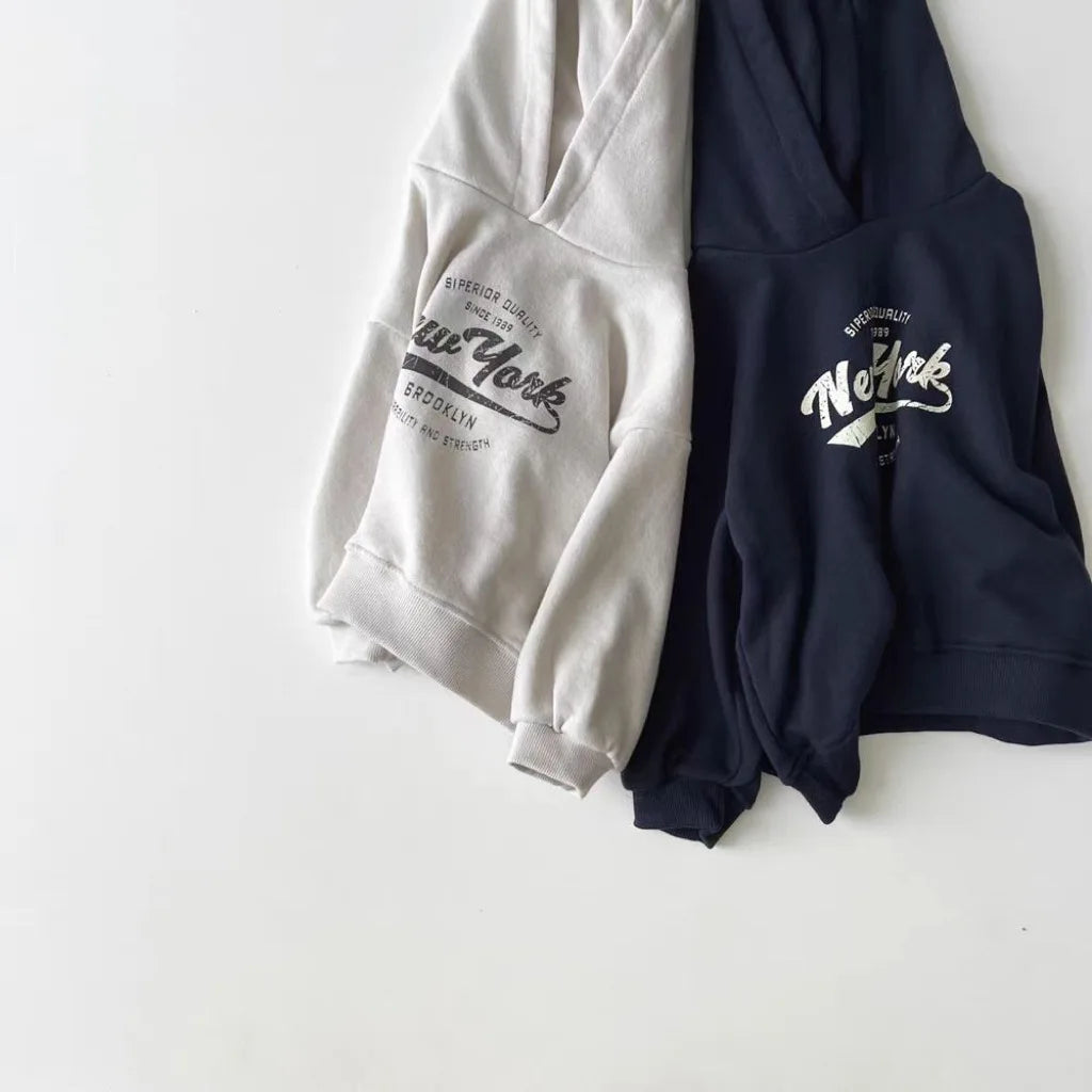 CozySprout Baby Hoodie – Letter Print Casual Sweatshirt