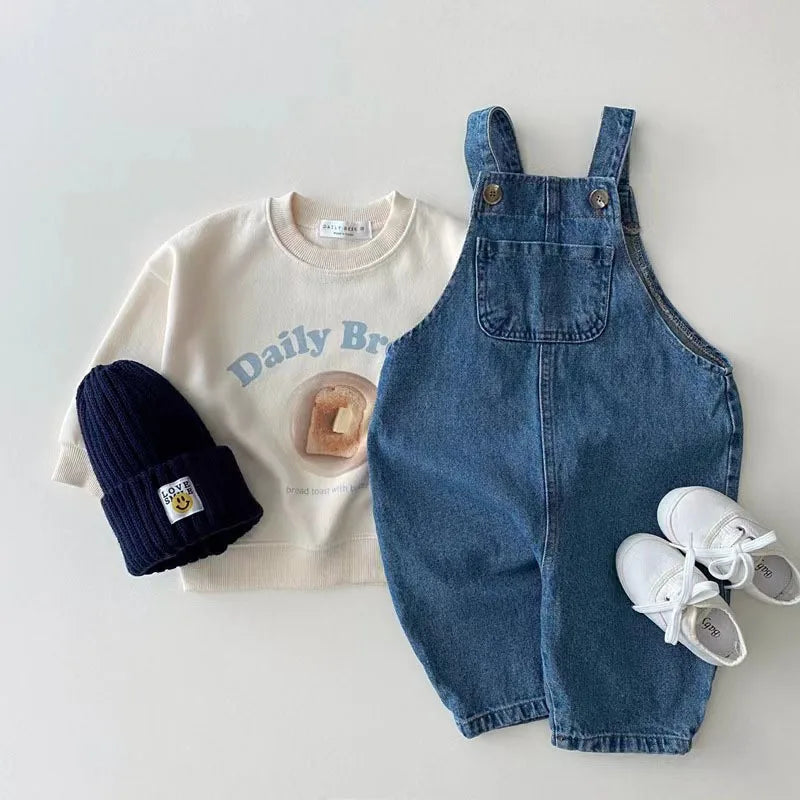 TinyDune Overalls – Soft Denim Baby Pants
