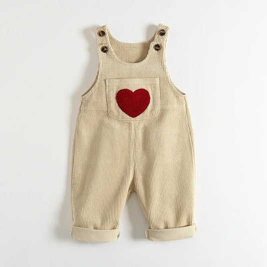 Lovure Cordy Overalls – Soft Retro Baby Jumpsuit
