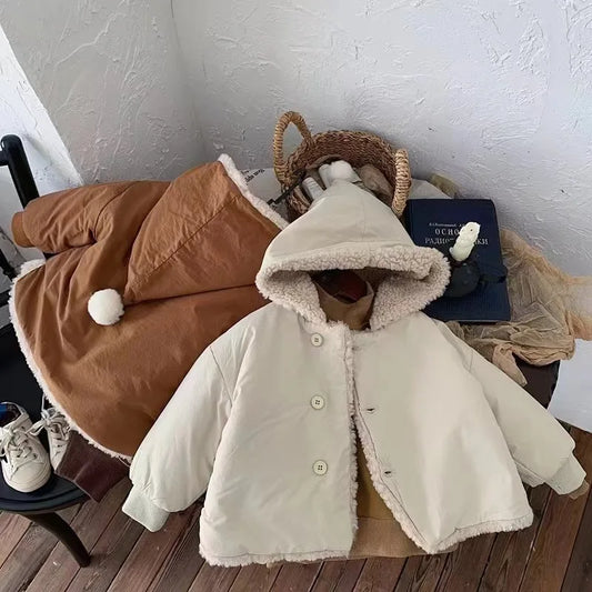 FluffHug – Cozy Lamb Wool Coat for Boys & Girls