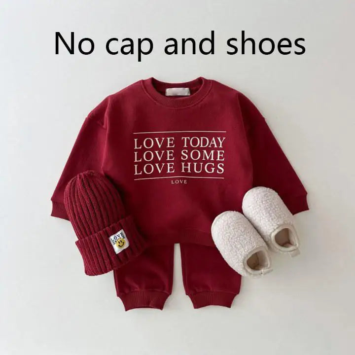 Inkwarm Set – Baby Letter Sweatshirt & Pants