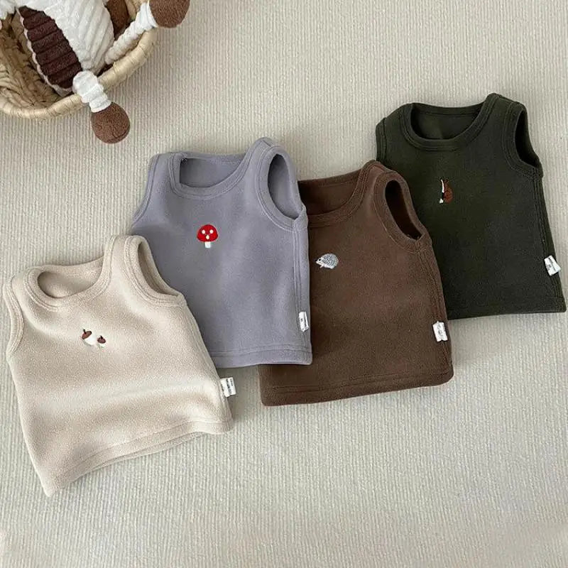 ToonCuddle Vest – Warm Cotton Fleece Sleeveless Top