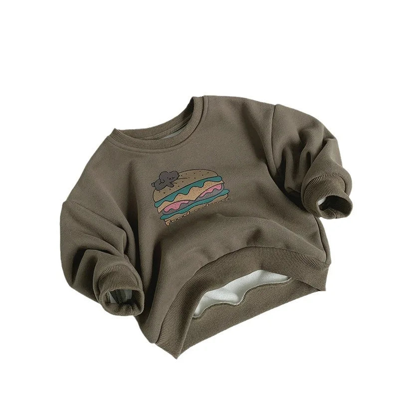 SnugPix Kids Cartoon Fleece Hoodie – Warm Cotton Outerwear