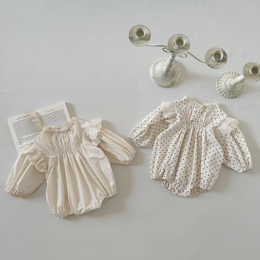 Ruffbelle Romper – Lace Ruffle Baby Bodysuit