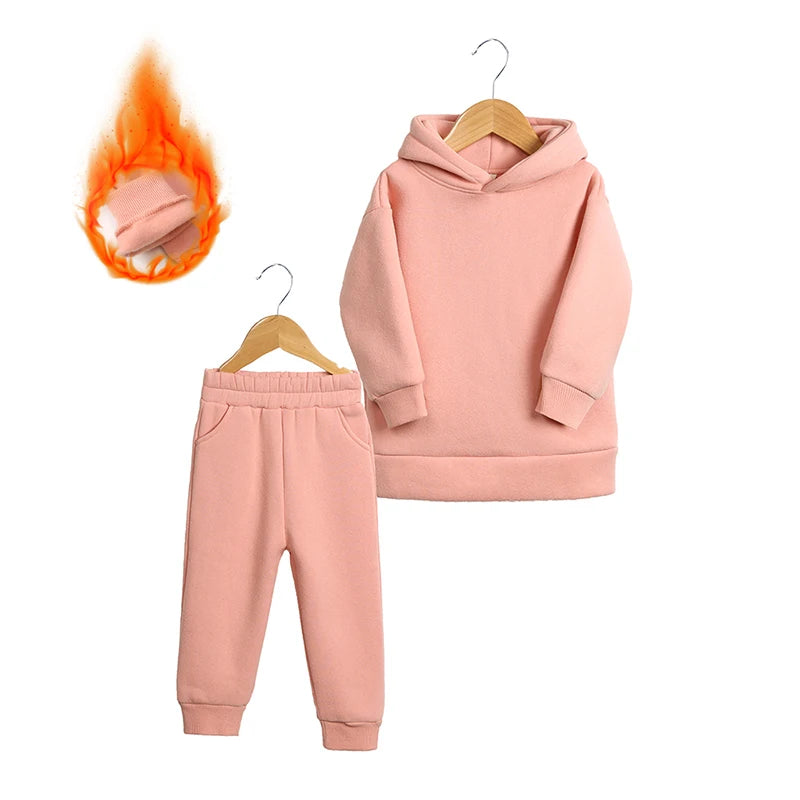 CozyNest Fleece Hoodie Set – Warm Winter Tracksuit