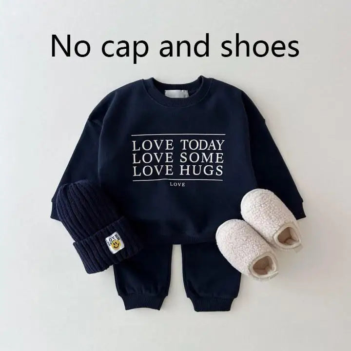 Inkwarm Set – Baby Letter Sweatshirt & Pants