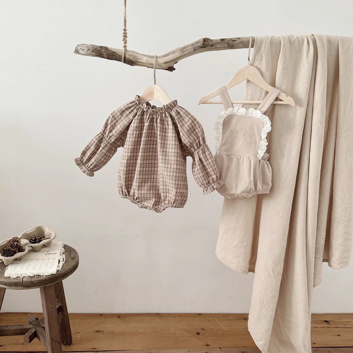 Plaidelle  Ruffle Bodysuit – Soft Cotton Baby Onesie