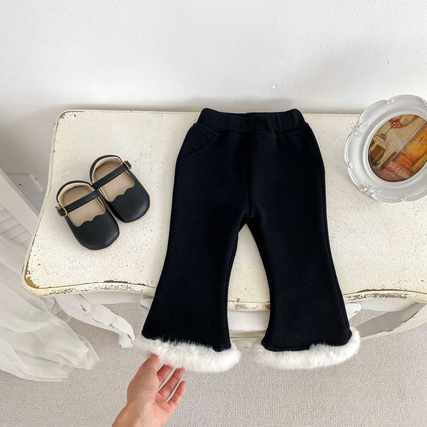 SnugBoots – Fleece-Lined Flare Pants for Girls