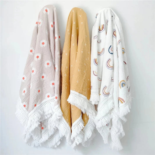 BloomNest Swaddle – Cotton Muslin Baby Blanket